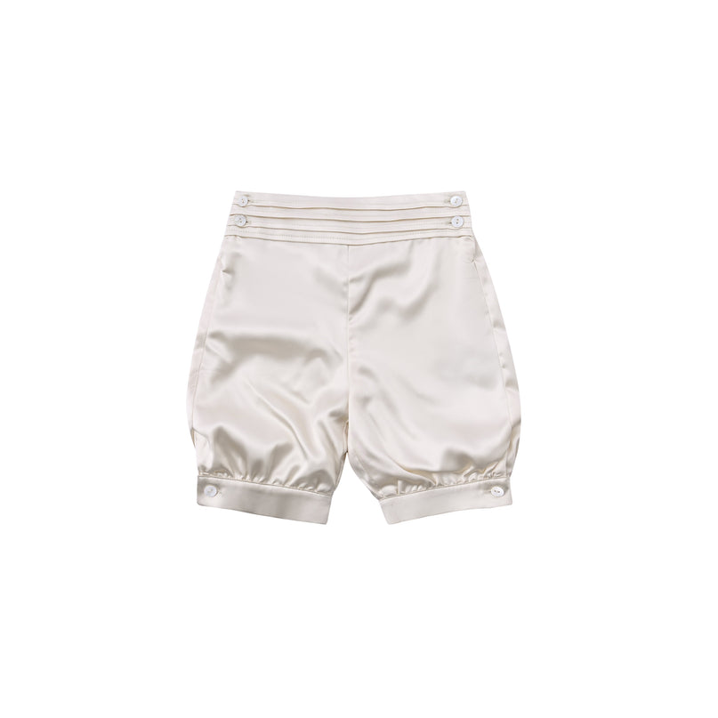 kids atelier moustache Cream Satin Formal Set