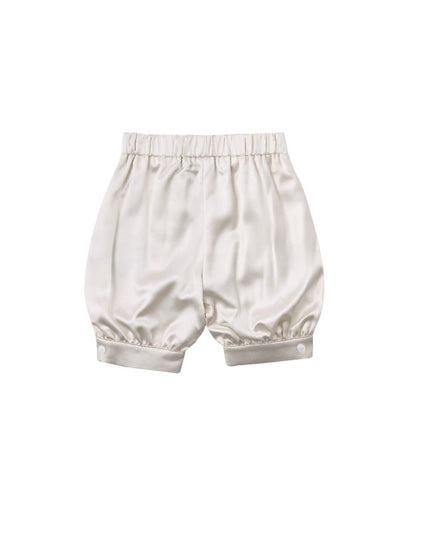 kids atelier moustache Cream Satin Formal Set