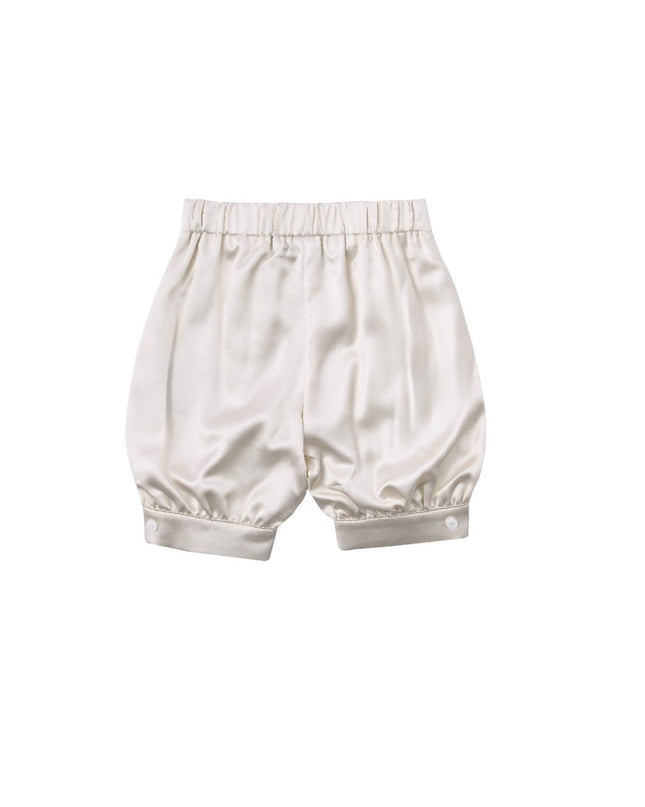 kids atelier moustache Cream Satin Formal Set