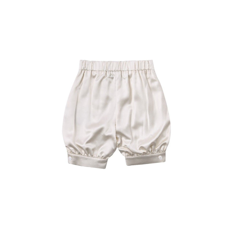 kids atelier moustache Cream Satin Formal Set
