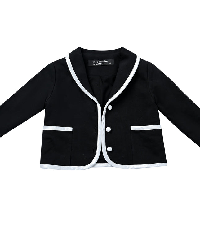 kids atelier moustache Black & White Baby Occasion Set