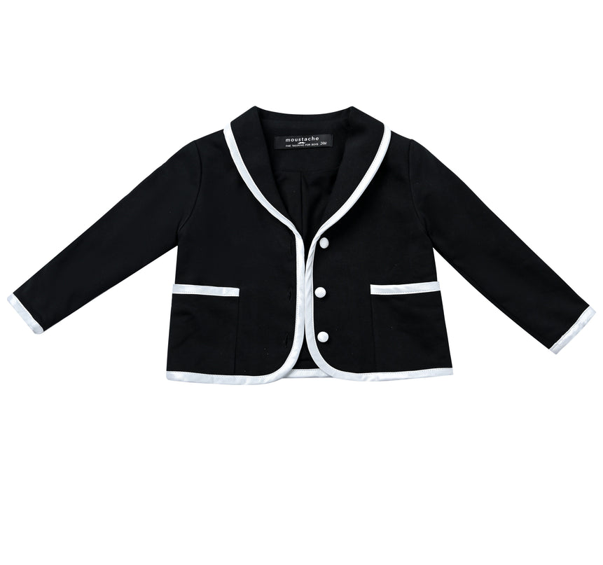 kids atelier moustache Black & White Baby Occasion Set