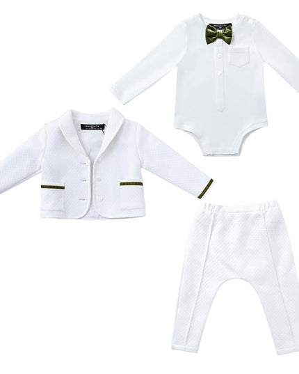 kids atelier moustache Green Bow Charm Set