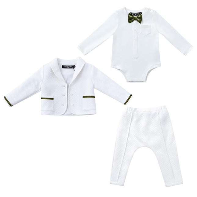 kids atelier moustache Green Bow Charm Set