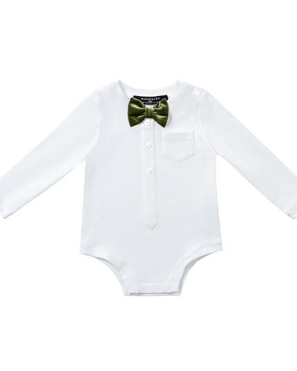 kids atelier moustache Green Bow Charm Set