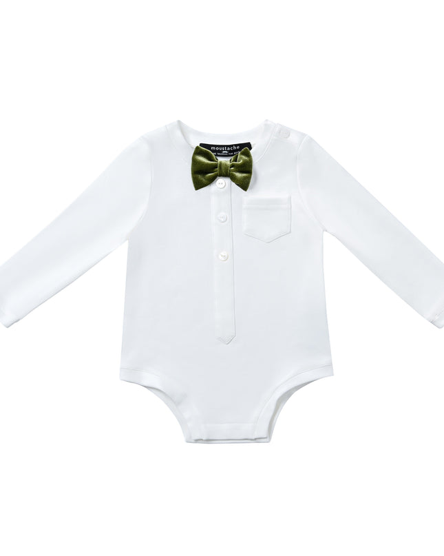kids atelier moustache Green Bow Charm Set