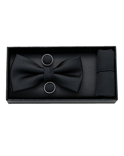 kids atelier moustache-kids-black-etched-bowtie-set-ma42010