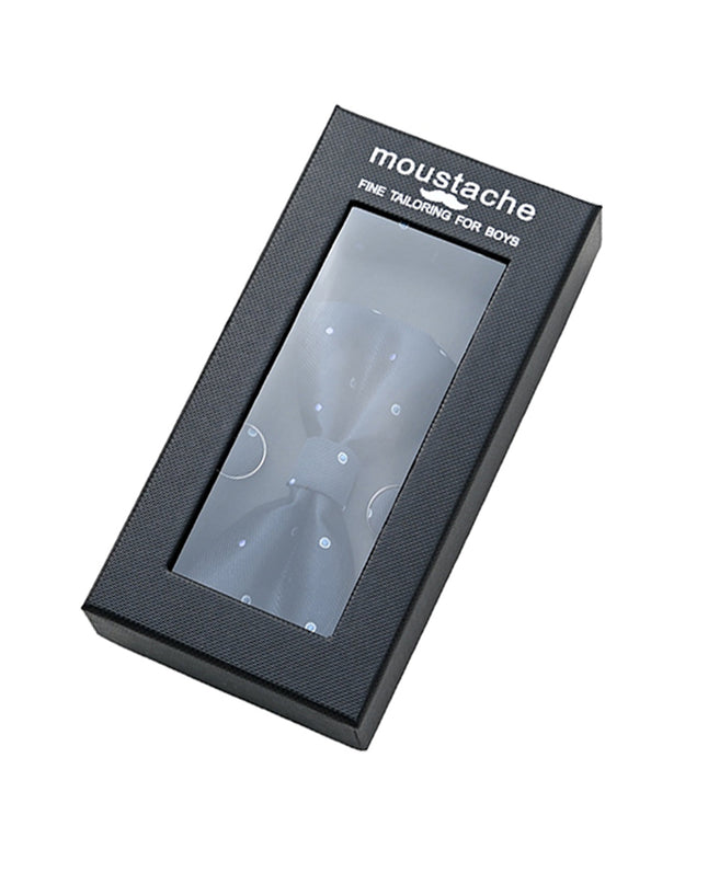 kids atelier moustache-kids-black-purple-dotted-bowtie-set-ma42013