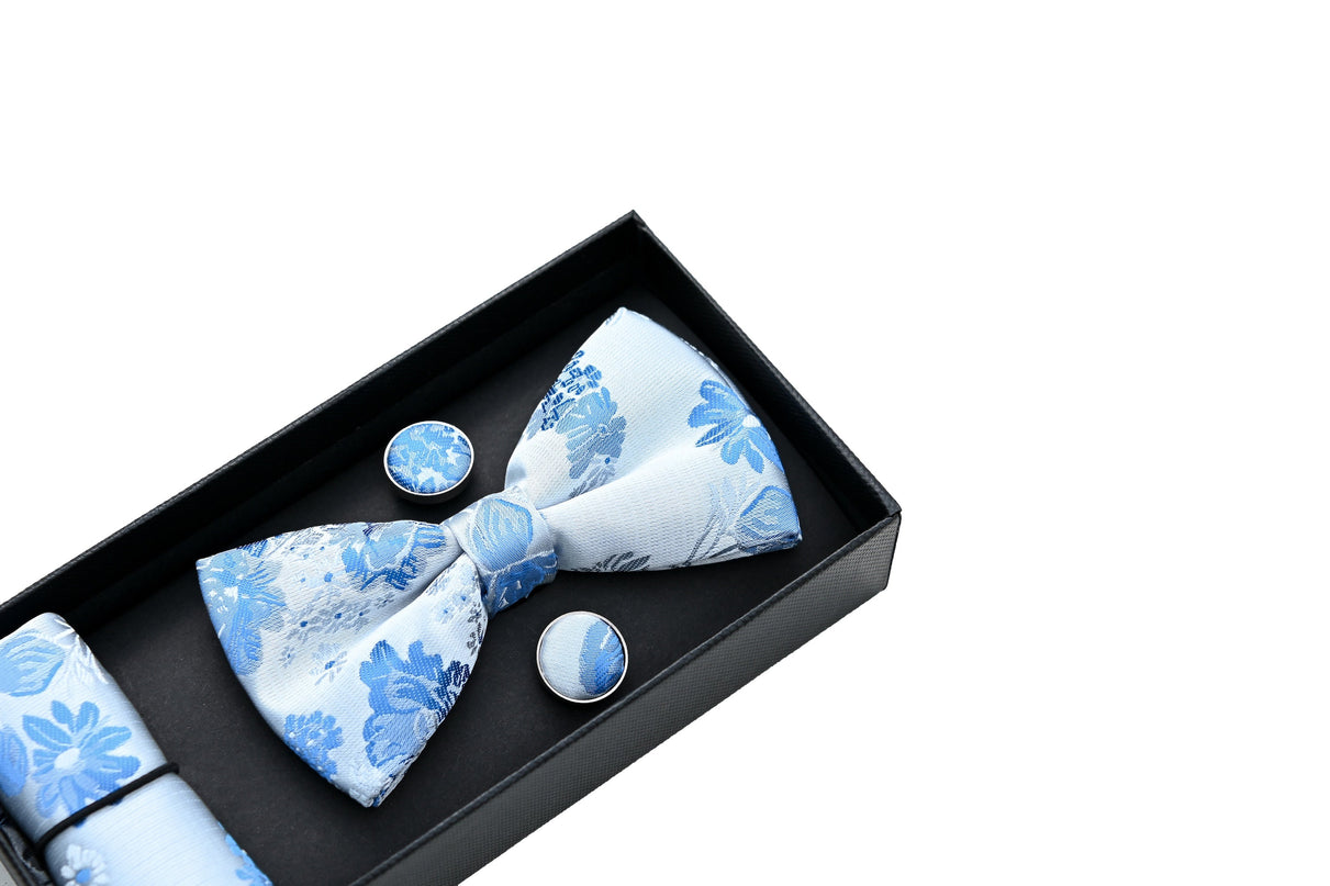 kids atelier moustache-kids-white-blue-floral-bowtie-set-ma42015