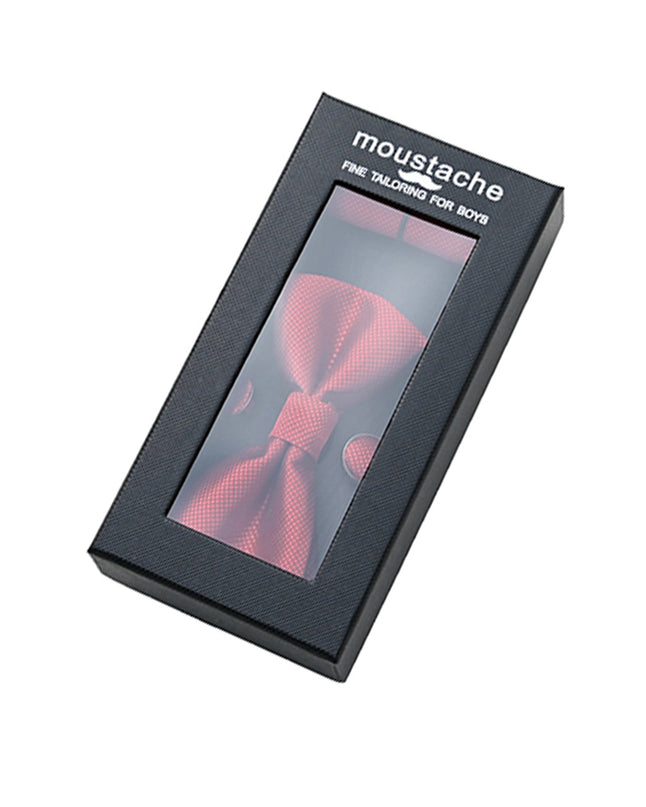 kids atelier moustache-kids-orange-crosshatch-bowtie-set-ma42016