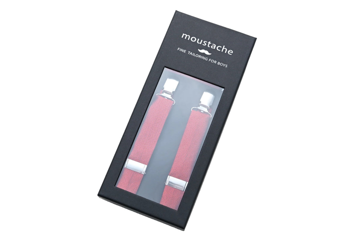 kids atelier moustache-kids-orange-texture-suspenders-set-ma42029