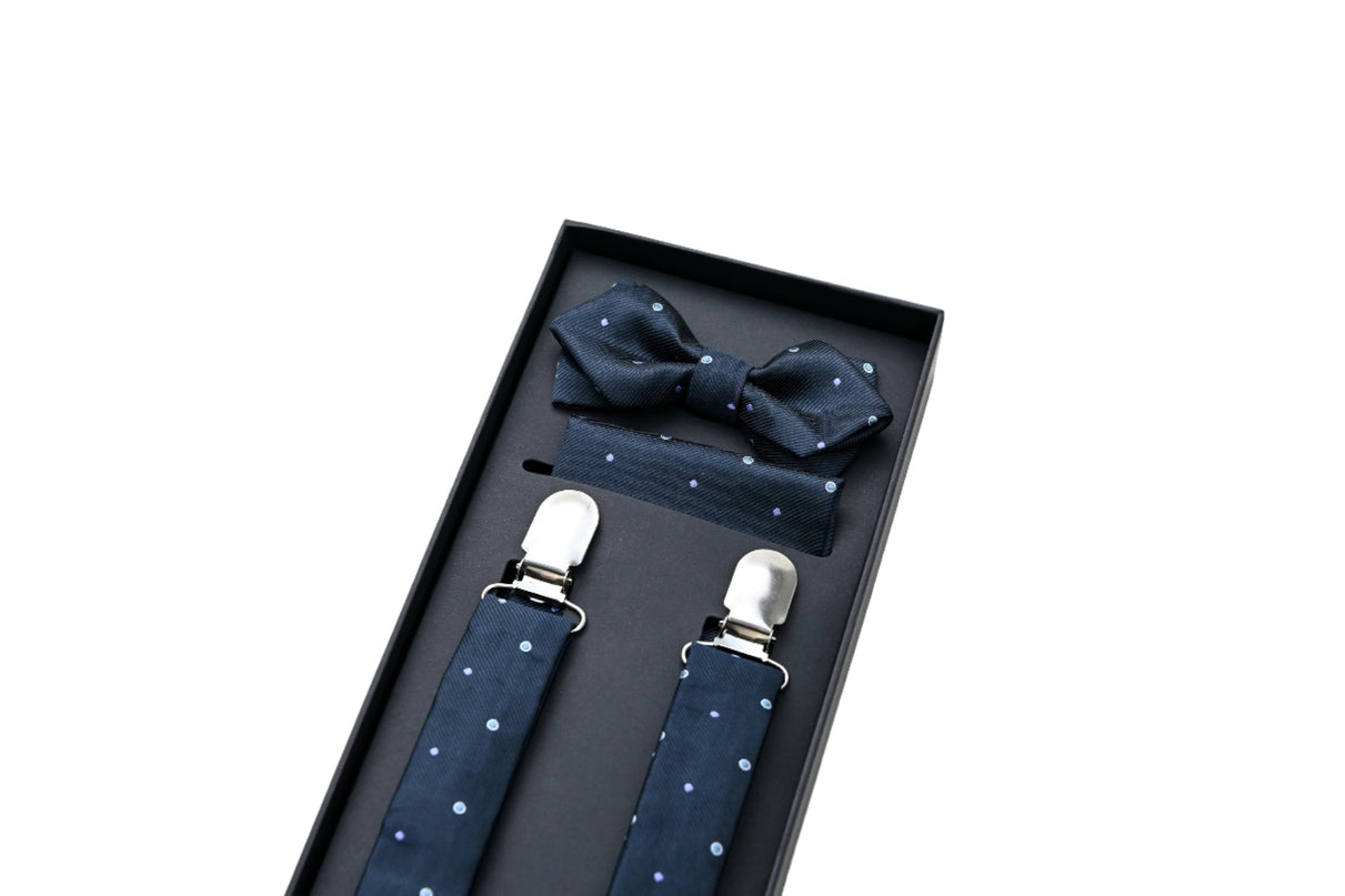 kids atelier moustache-kids-suspenders-navy-blue-dotted-set-ma42030