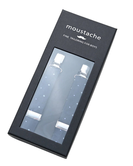 kids atelier moustache-kids-suspenders-navy-blue-dotted-set-ma42030
