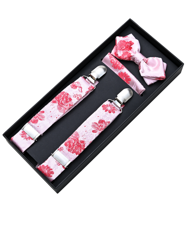 kids atelier moustache-kids-suspenders-pink-red-bowtie-square-set-ma42034