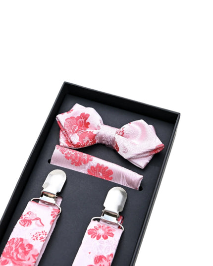 kids atelier moustache-kids-suspenders-pink-red-bowtie-square-set-ma42034