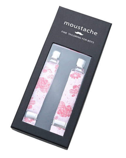 kids atelier moustache-kids-suspenders-pink-red-bowtie-square-set-ma42034