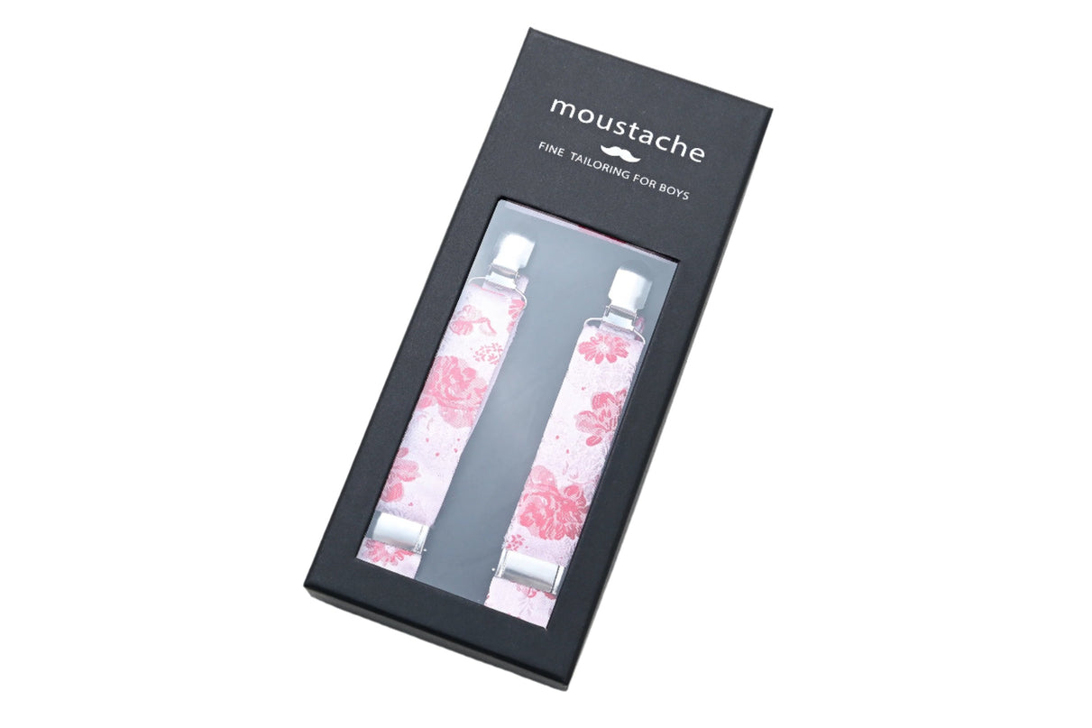 kids atelier moustache-kids-suspenders-pink-red-bowtie-square-set-ma42034