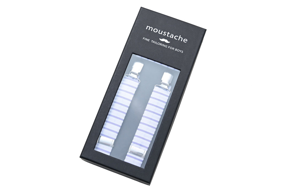 kids atelier moustache-kids-purple-striped-suspenders-set-ma42035