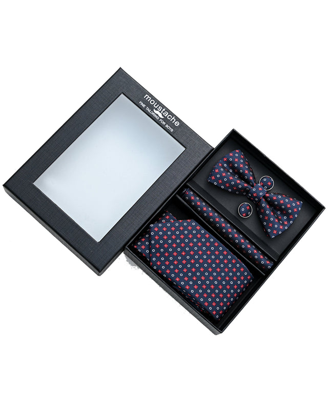 kids atelier moustache-multi-patterned-tie-set-ma42038