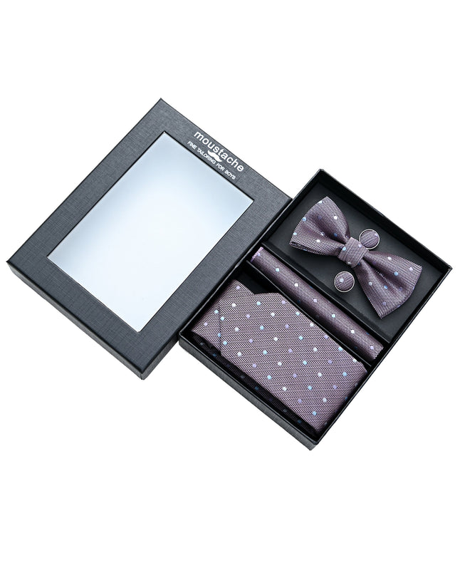 kids atelier moustache-kids-bowtie-tie-cufflinks-pocketsquare-set-ma42046
