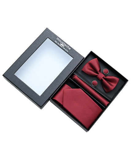 kids atelier moustache-kids-tie-bowtie-tie-cufflinks-pocketsquare-set-ma42047