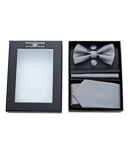 kids atelier moustache-kids-tie-bowtie-cufflinks-pocketsquare-set-ma42051