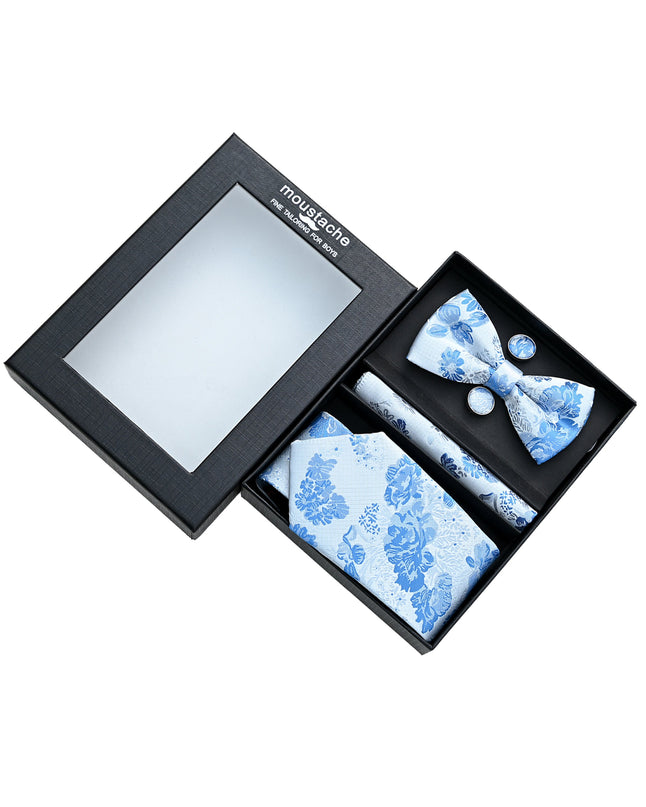 kids atelier moustache-kids-tie-bowtie-cufflinks-pocketsquare-set-ma42052