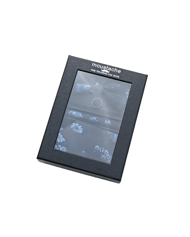 kids atelier moustache Blue Floral Tie Set