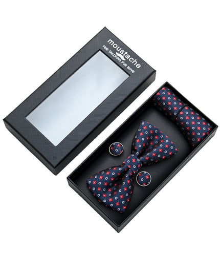 kids atelier moustache-Multi-Patterned Bowtie Set
