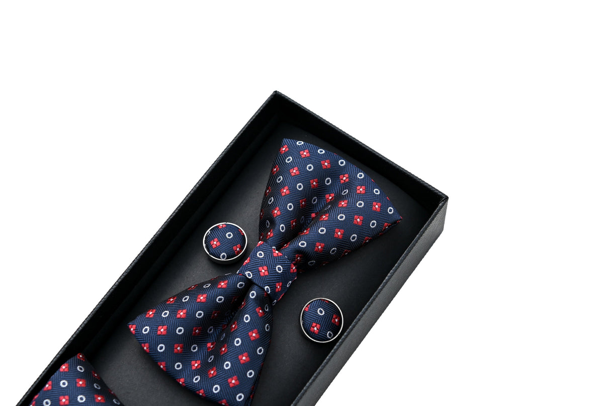 kids atelier moustache-Multi-Patterned Bowtie Set