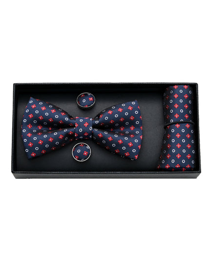 kids atelier moustache-Multi-Patterned Bowtie Set