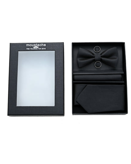 kids atelier moustache-necktie-bowtie-cufflinks-pocket-square-set-ma42060