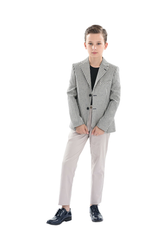kids-atelier-moustache-Beige Olivero Striped Casual Dress Outfit