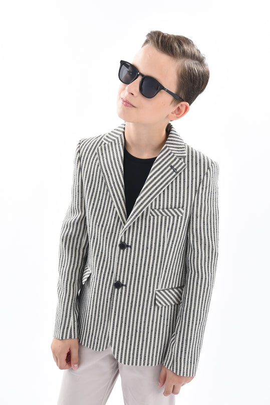 kids-atelier-moustache-Beige Olivero Striped Casual Dress Outfit