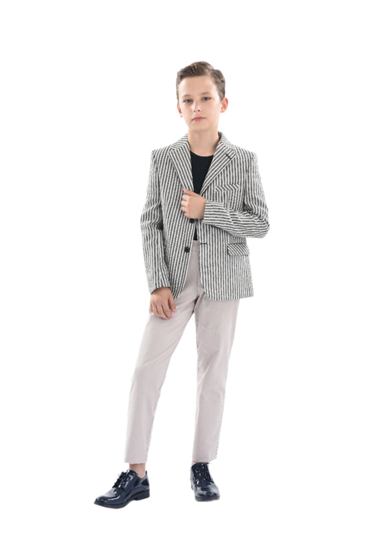 kids-atelier-moustache-Beige Olivero Striped Casual Dress Outfit