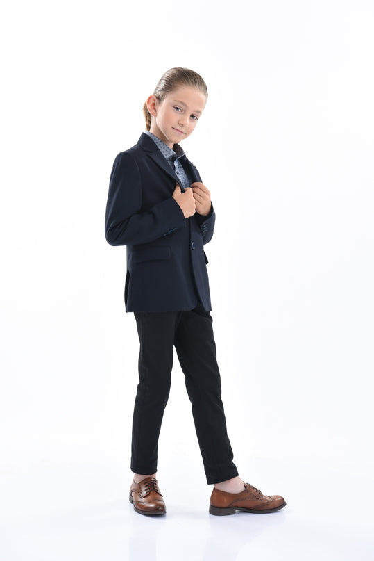 kids atelier moustache Navy Beckett Formal Dress Outfit
