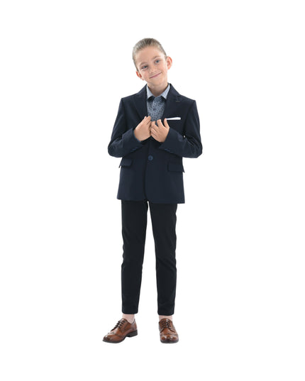 kids atelier moustache Navy Beckett Formal Dress Outfit