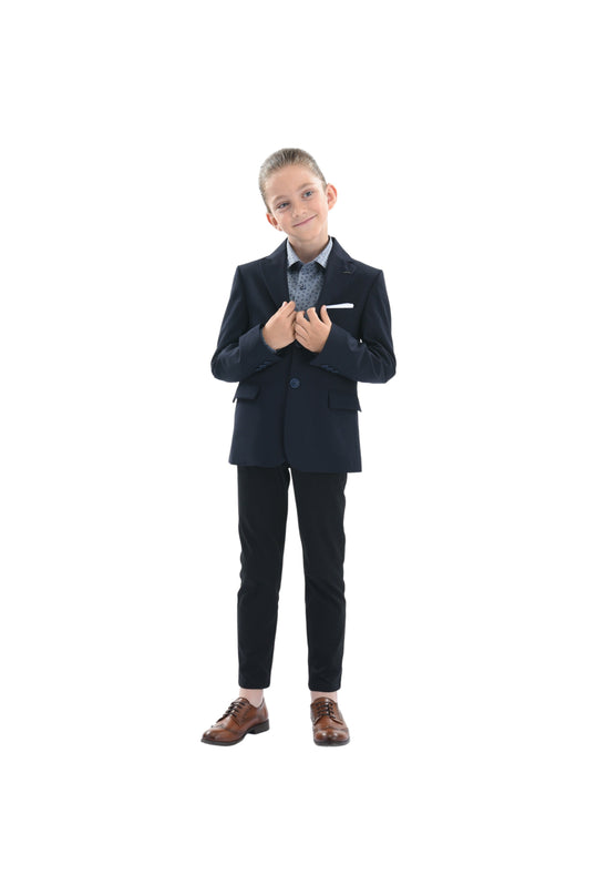kids atelier moustache Navy Beckett Formal Dress Outfit