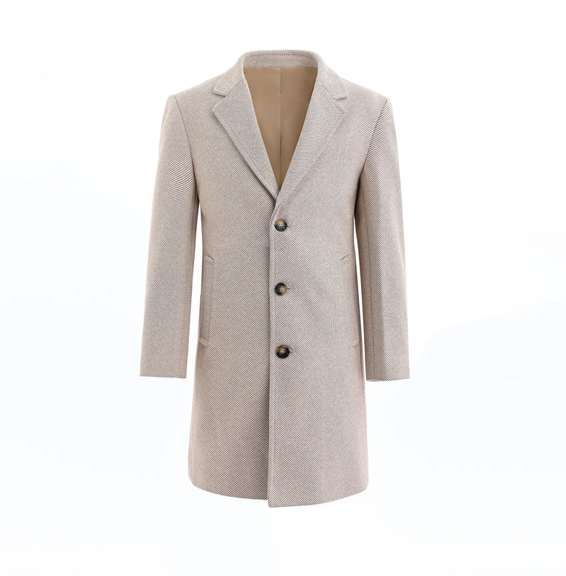 kids atelier moustache Beige Wool Overcoat