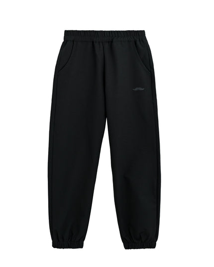 kids atelier moustache Black Sweatpants with Logo Detail