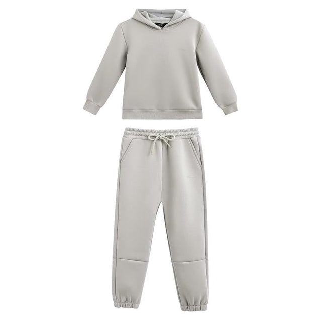 kids atelier moustache Light Gray Tracksuit Set
