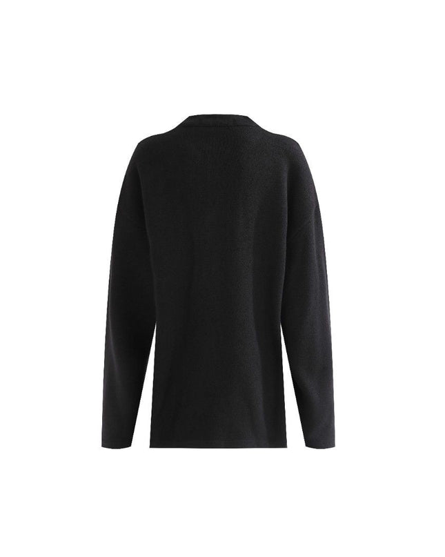 kids atelier moustache Jet Black Three-Button Henley Top