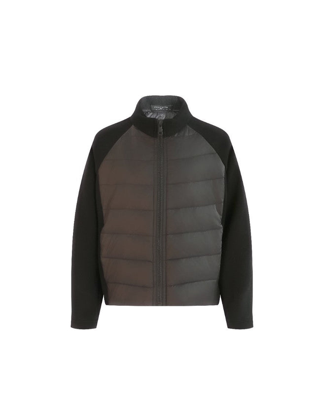kids atelier moustache Black Quilted Zip Jacket