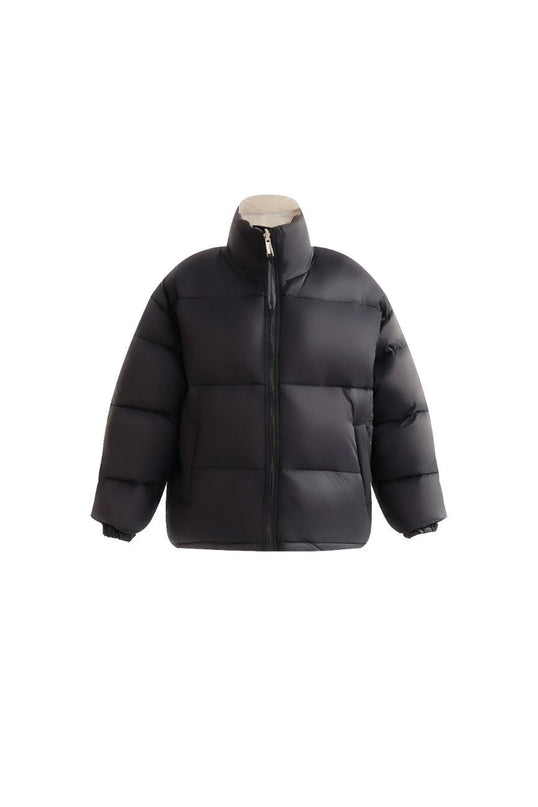 kids atelier moustache Black Quilted Puffer Jacket