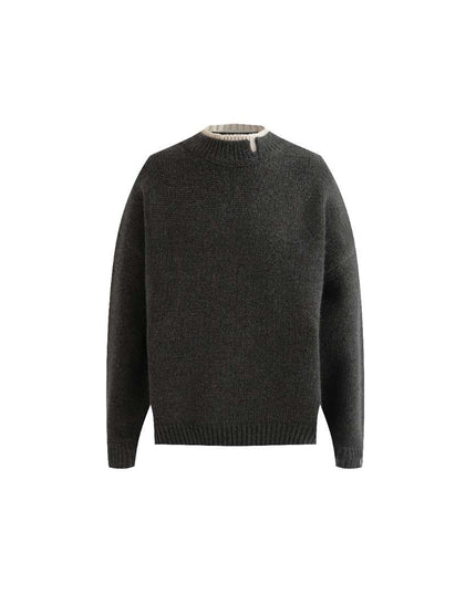 kids atelier moustache Dark Gray Classic Knit Sweater