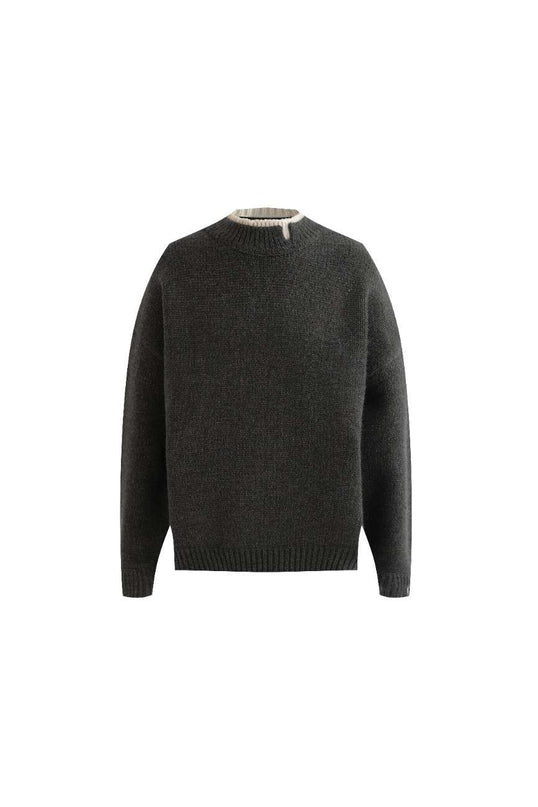 kids atelier moustache Dark Gray Classic Knit Sweater