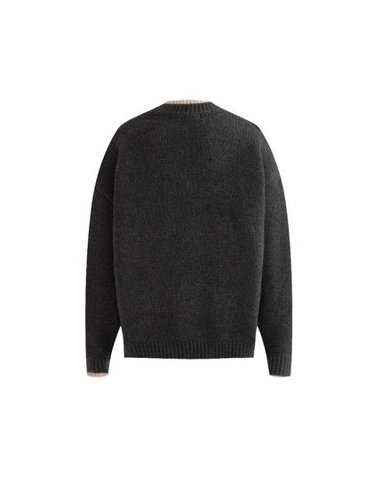 kids atelier moustache Dark Gray Classic Knit Sweater
