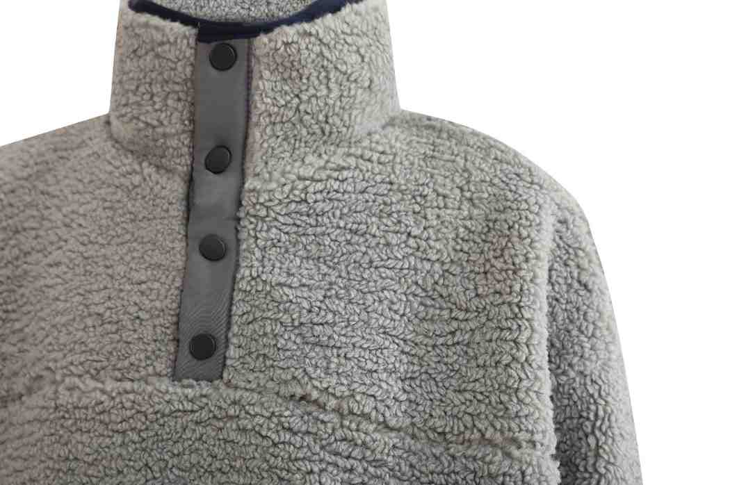 kids atelier moustache Gray Sherpa Fleece Pullover