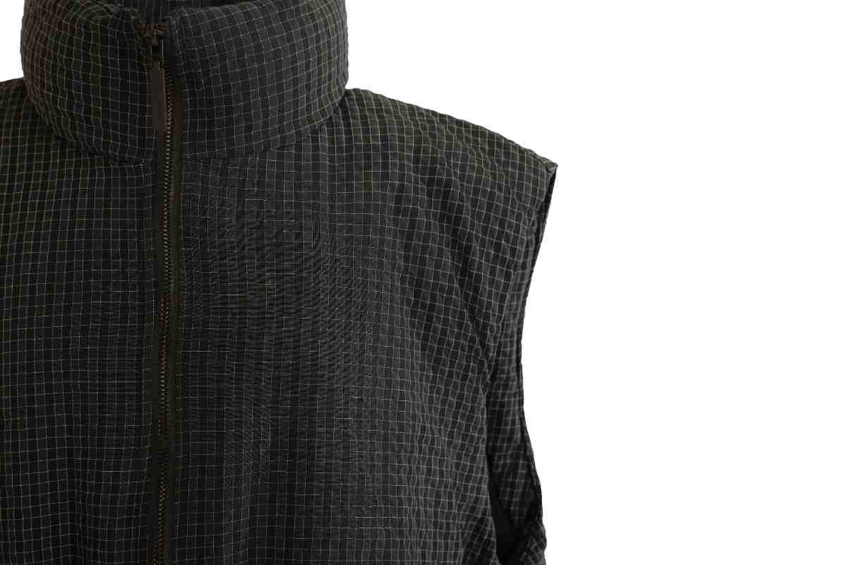 kids atelier moustache Black Grid-Pattern Quilted Vest