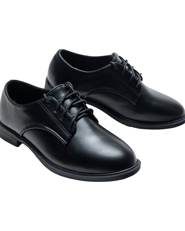 kidsatelier-moustache-Black-Derby-Dress-Shoes